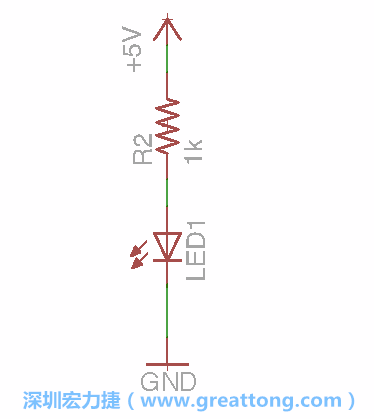 如圖所示放置一個開關（switch）、10K電阻器（10k resistor）和0.1μF的電容（0.1μF capacitor），并把開關的一端連到接地端上。